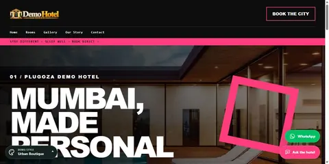 Urban Boutique hotel website theme preview