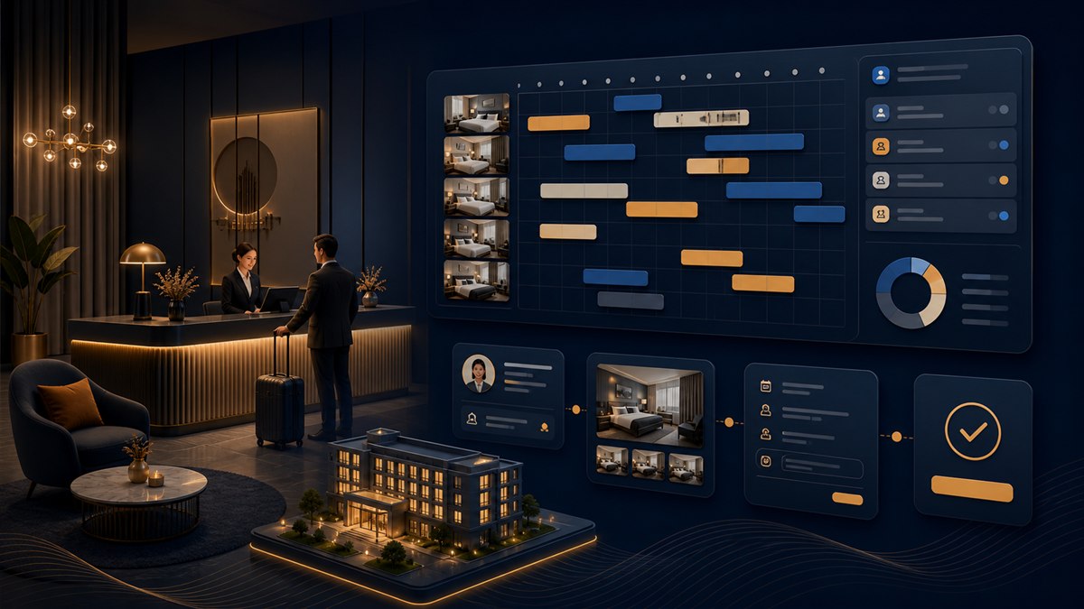 Hotel Booking Software: Features, Benefits & How It Works article illustration